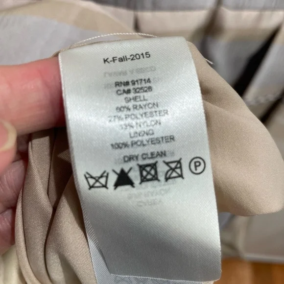 Armani Exchange Beige Taffeta Pleated Fit and Flare Tea Dress Size 6 - Picture 6 of 6